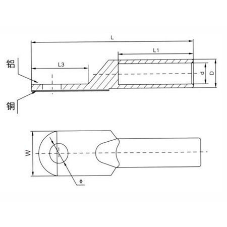 Copper Double Hole Pocket Terminal DT-D